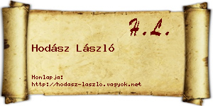 Hodász László névjegykártya
